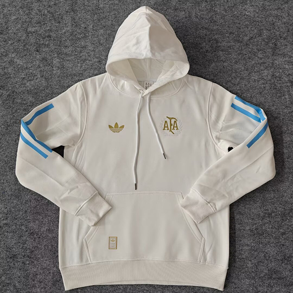 24-25 Season Argentina Grey-White Color Football Hoodie