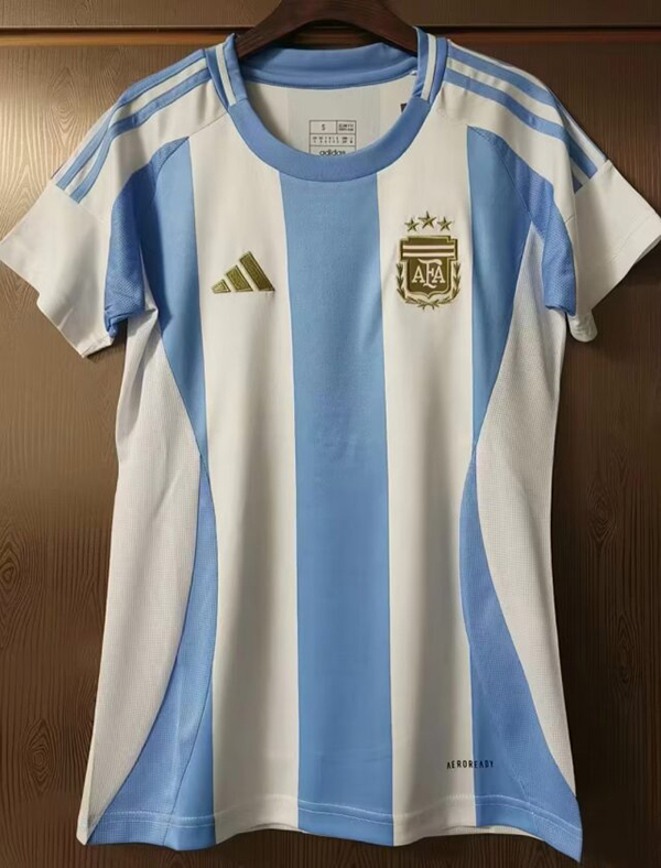 24-25 Season Argentina Home Blue-White Color Female Football Jersey