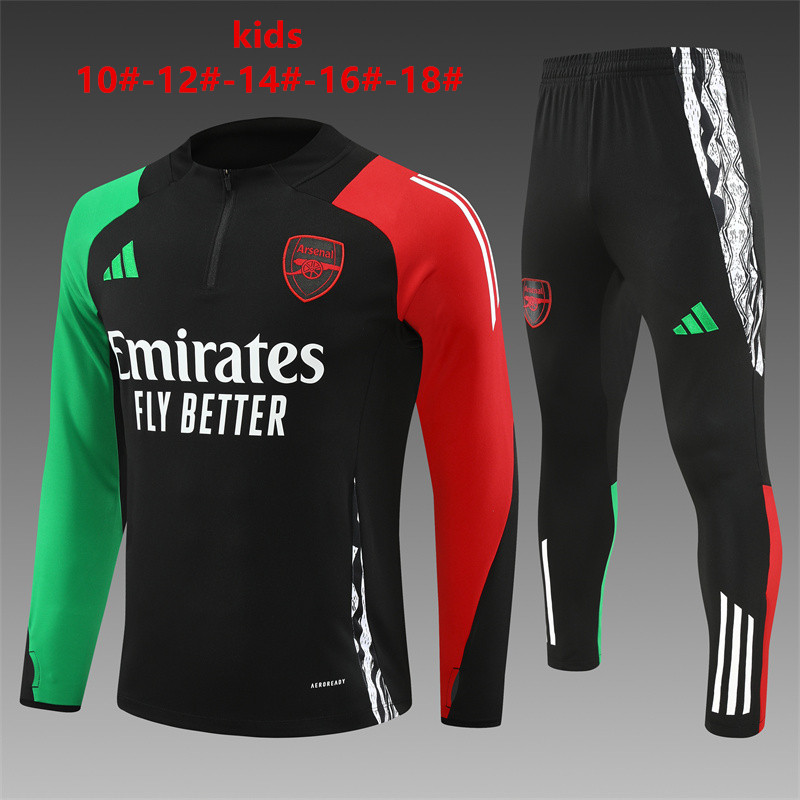 24-25 Season Arsenal Mixed-Black Color Kids Football Sweater Set