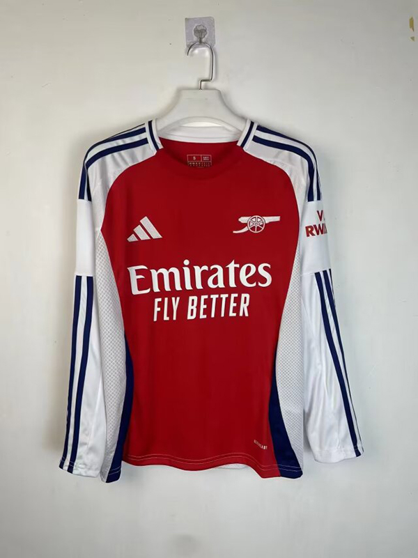 24-25 Season Arsenal Home Red Color Long Sleeve Football Jersey