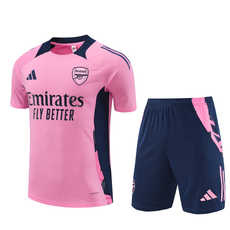 24-25 Season Arsenal Pink Color Football Pre-Match Training Suit