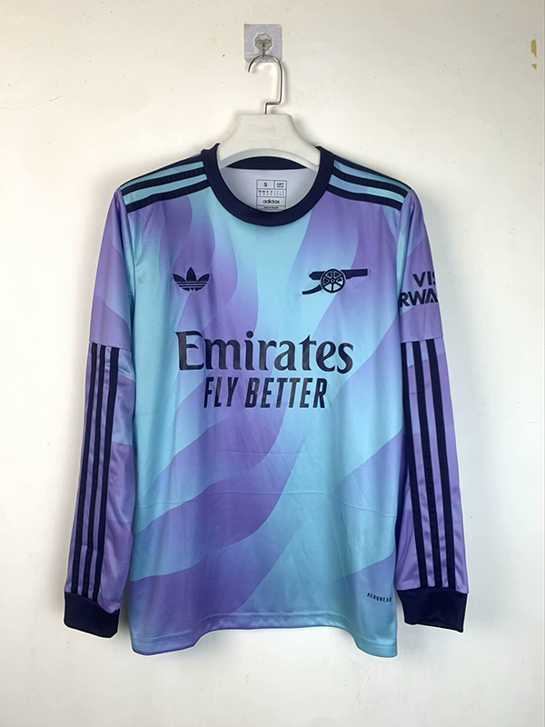 24-25 Season Arsenal Third Purple-Blue Color Long Sleeve Football Jersey