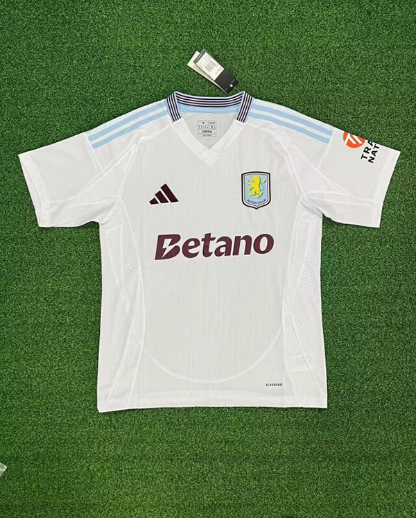 24-25 Season Aston Villa Away White Color Football Jersey