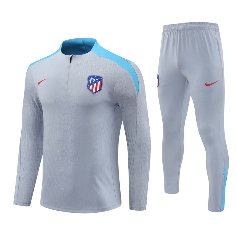 24-25 Season Atletico Madrid Grey Color Football Sweater Set