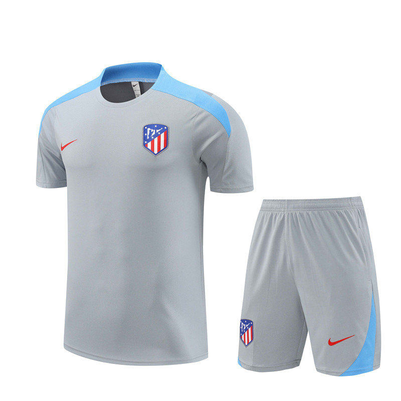 24-25 Season Atletico Madrid Grey Color Pre-Match Football Training Suit