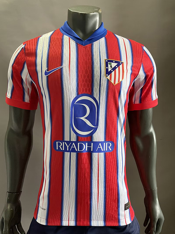 24-25 Season Atletico Madrid Home Red-White Color Soccer Jersey(Player Version)