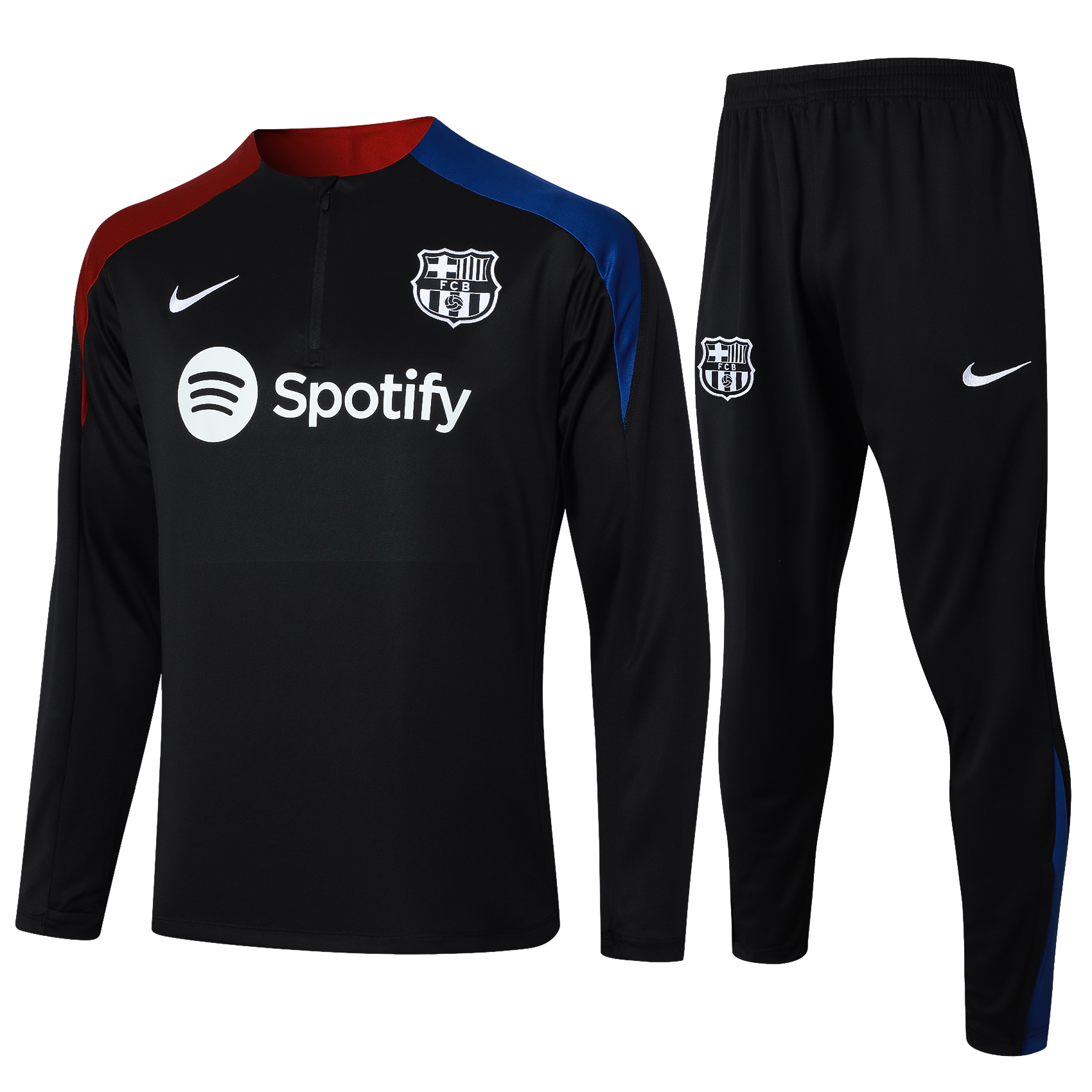 24-25 Season Barcelona Black Color Football Sweater Set