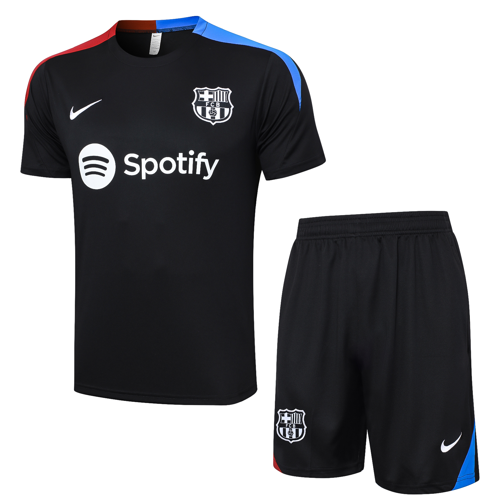 24-25 Season Barcelona Black Color Football Pre-Match Training Set