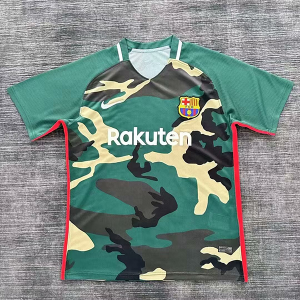 24-25 Season Barcelona Green Color Pre-Match Football Training Shirt