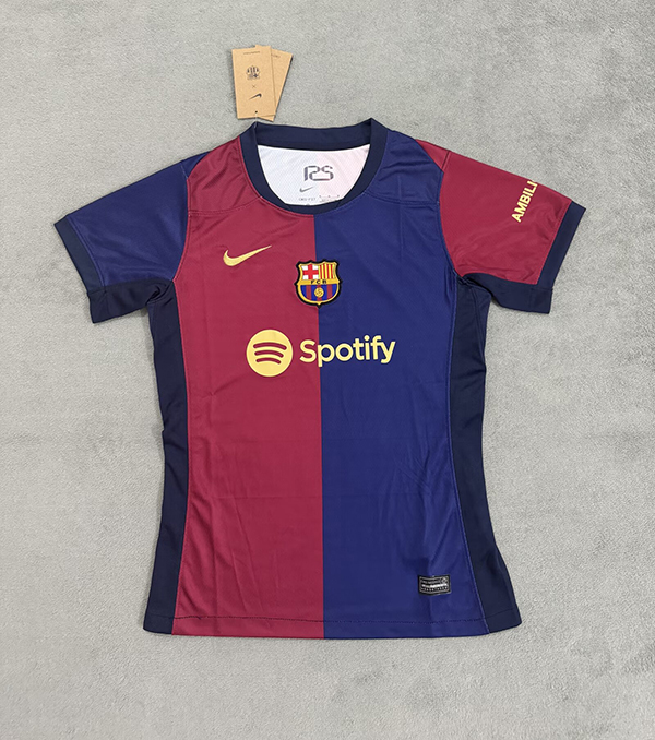 24-25 Season Barcelona Home Red-Blue Color Women Football Jersey