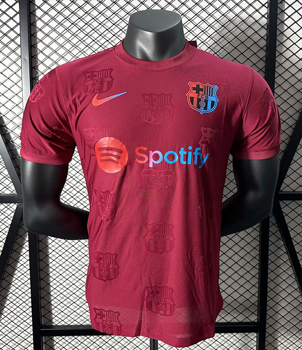 24-25 Season Barcelona Red Color Football Training Shirt