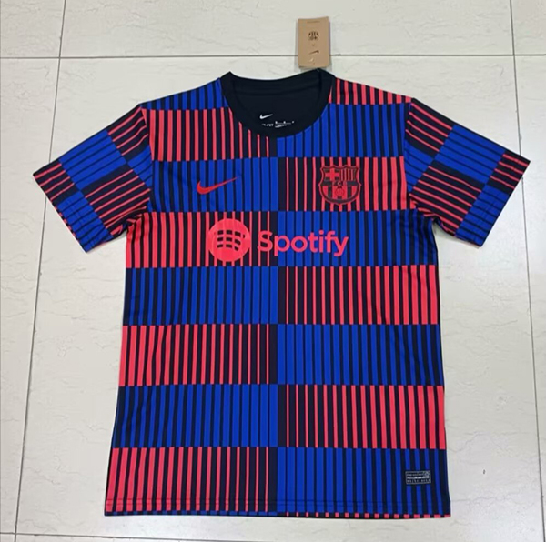 24-25 Season Barcelona Mixed-Red Color Football Training Shirt