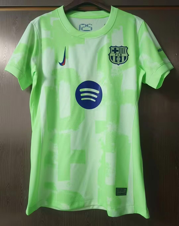 24-25 Season Barcelona Third Green Color Women Soccer Jersey