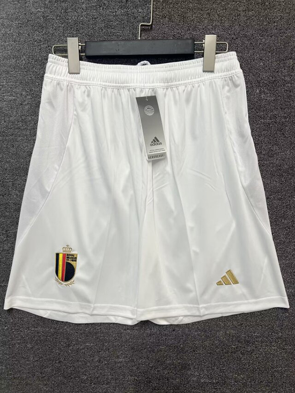 2024 Euro Cup Belgium Away White Color Soccer Shorts