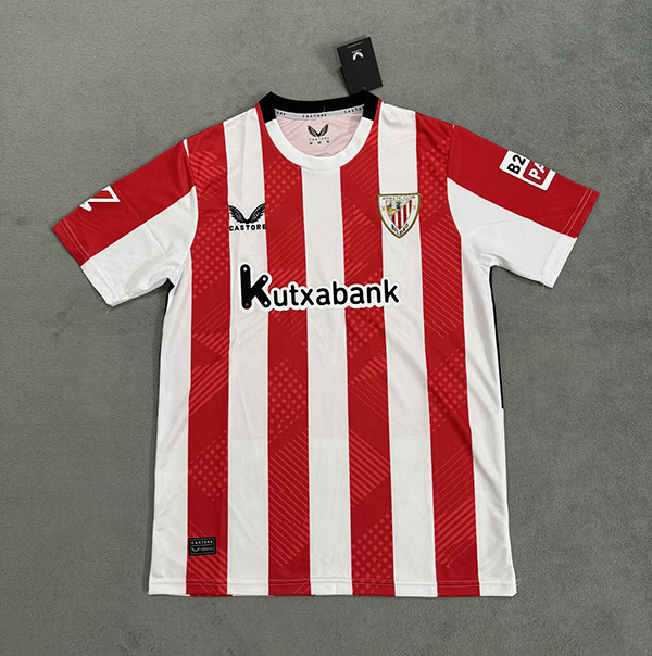 24-25 Season Bilbao Home Red-White Color Football Jersey