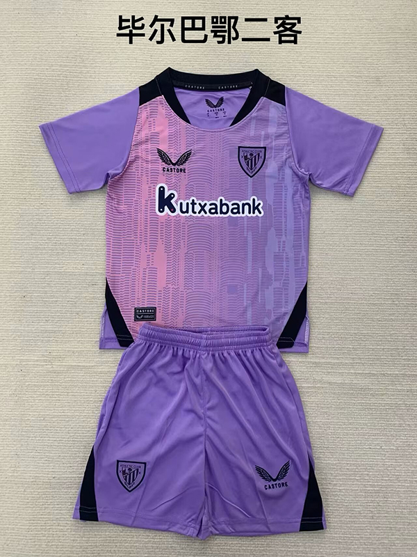 24-25 Season Blibao Third Purple Color Youth Kids Football Kit