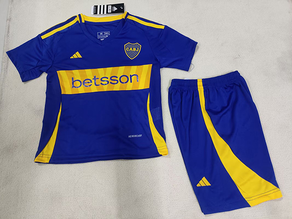 24-25 Season Boca Juniors Home Blue Color Kids Football Uniform