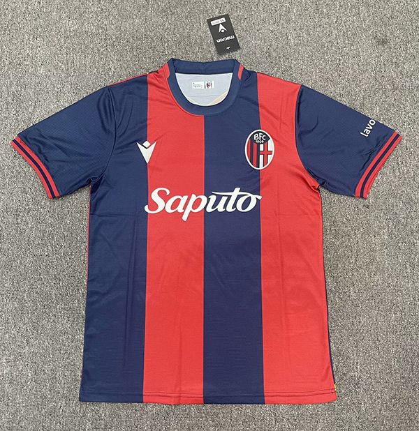 24-25 Season Bologna Home Red-Black Color Football Jersey