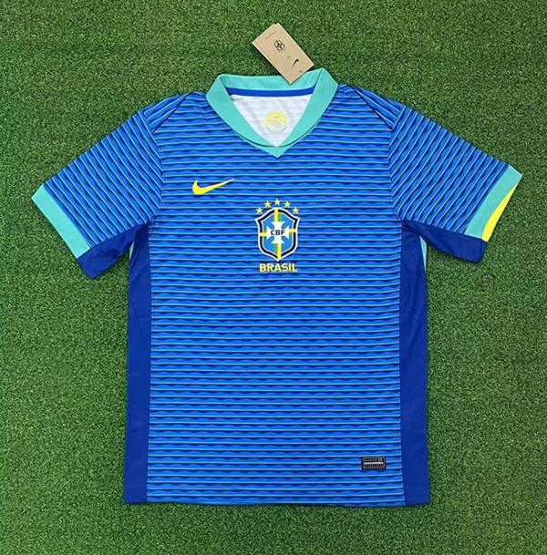 24-25 Season Brazil Away Blue Color Football Jersey