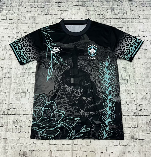 24-25 Season Brazil A101 Black Color Special Version Football Training Shirt