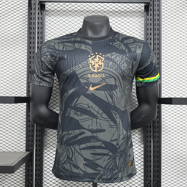 24-25 Season Brazil A404 Dark-Grey Color Special Version Football Training Shirt