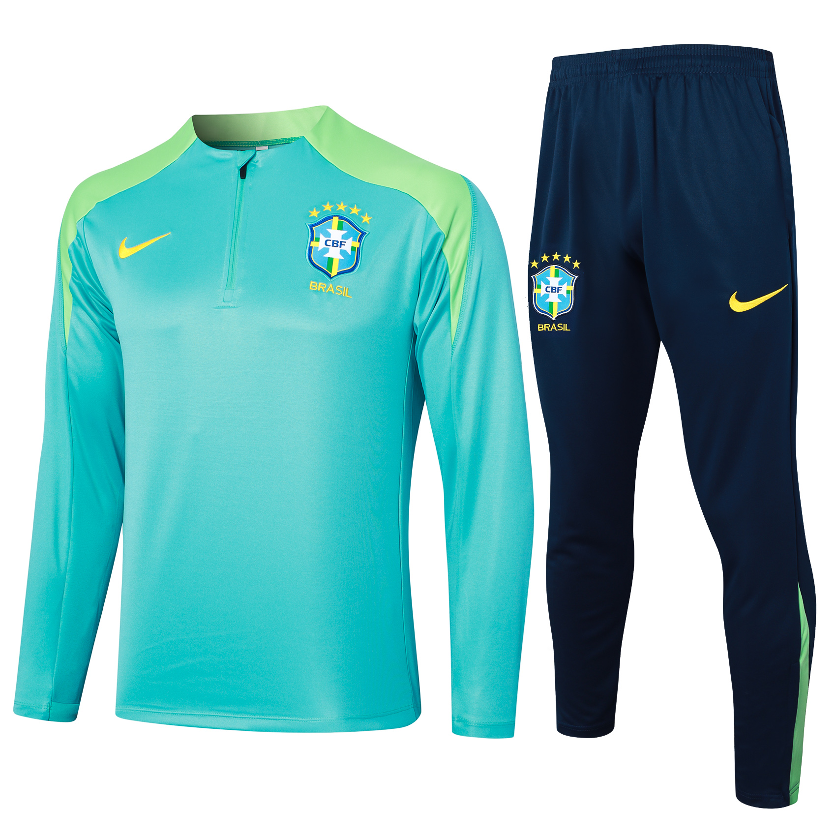 24-25 Season Brazil Lake-Blue Color Football Sweater Set