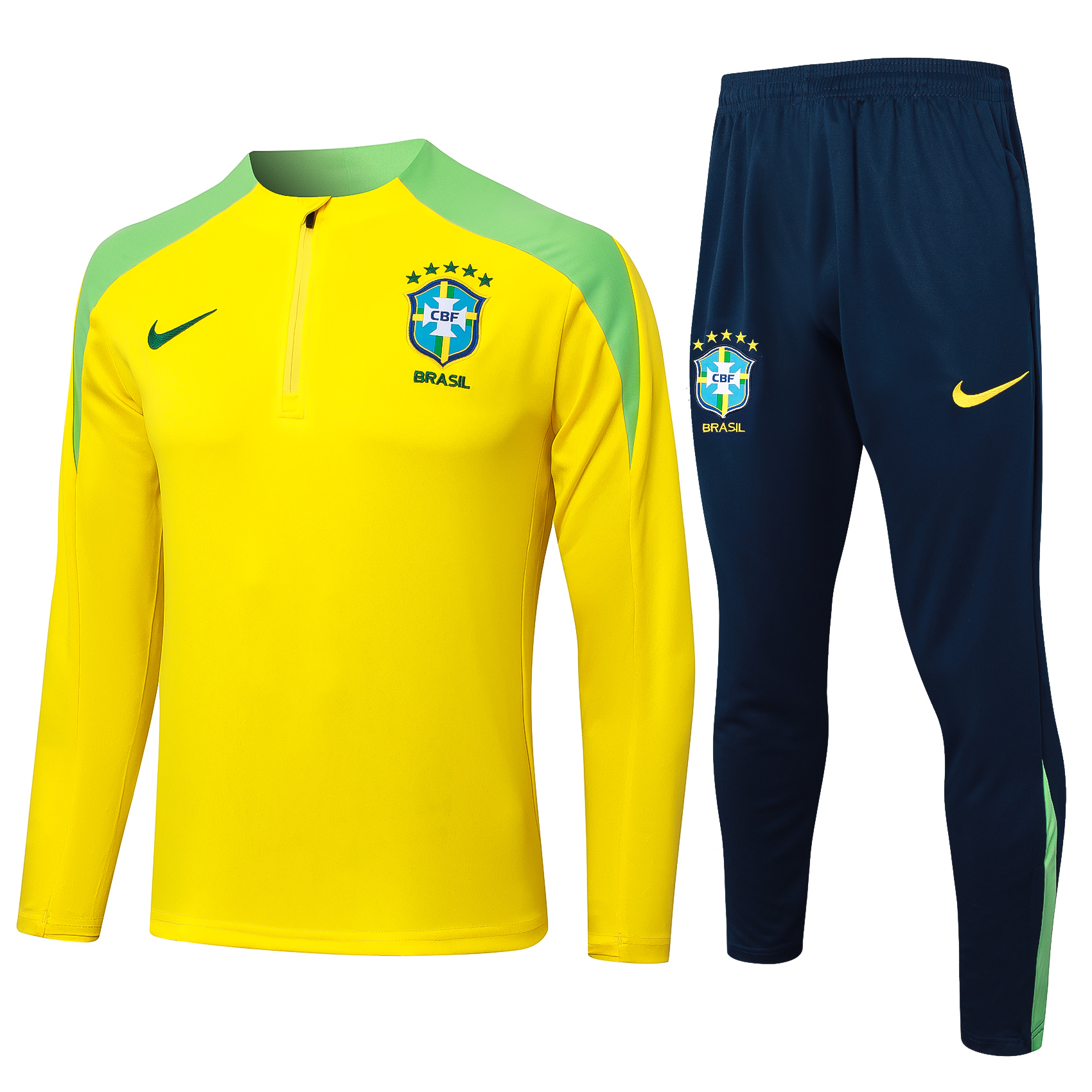 24-25 Season Brazil Yellow Color Football Sweater Set