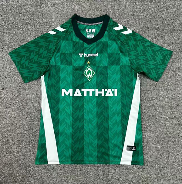 24-25 Season Werder Bremen Home Green Color Football Jersey