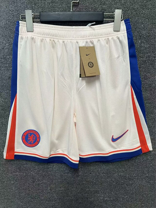 24-25 Season Chelsea Away White Color Soccer Shorts