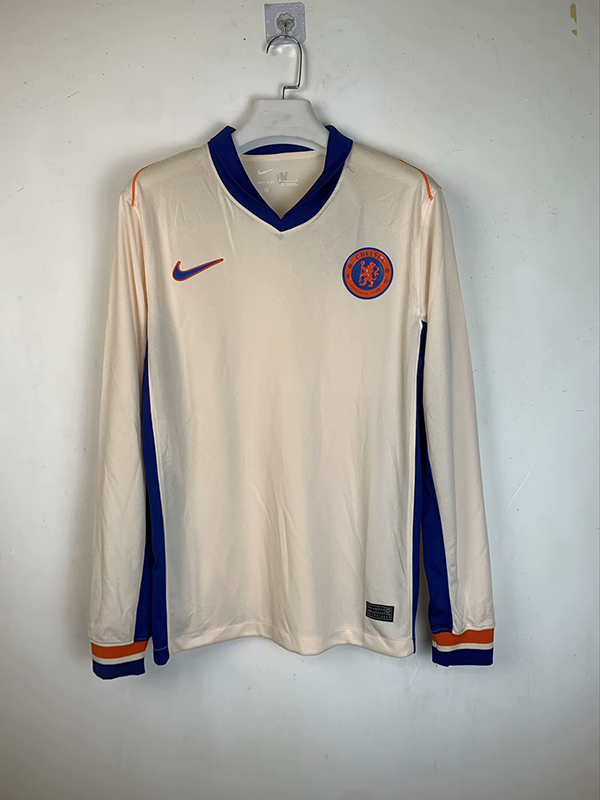 24-25 Season Chelsea Away White Color Long Sleeve Football Jersey