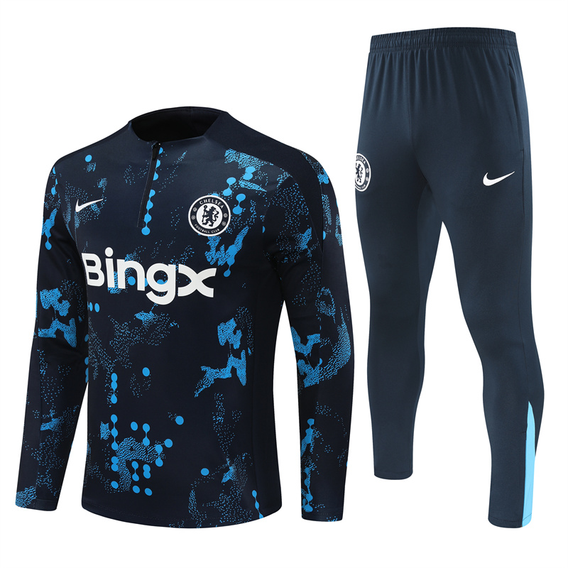 24-25 Season Chelsea Camouflage Dark-Blue Color Football Sweater Set