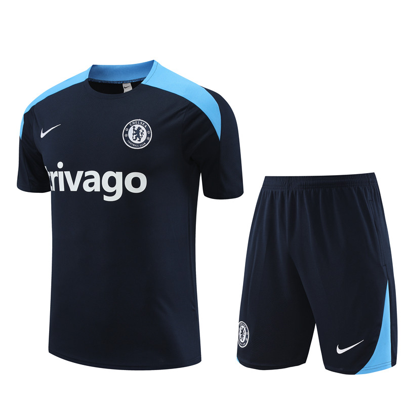 24-25 Season Chelsea Dark-Blue Color Pre-Match Football Training Suit