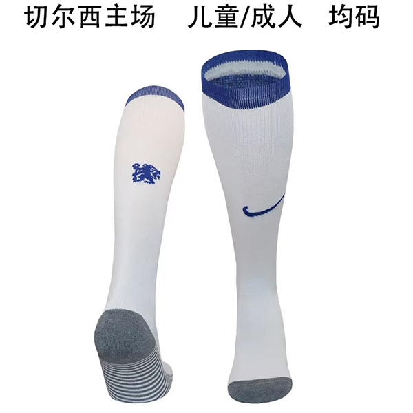 24-25 Season Chelsea Home White Color Football Socks