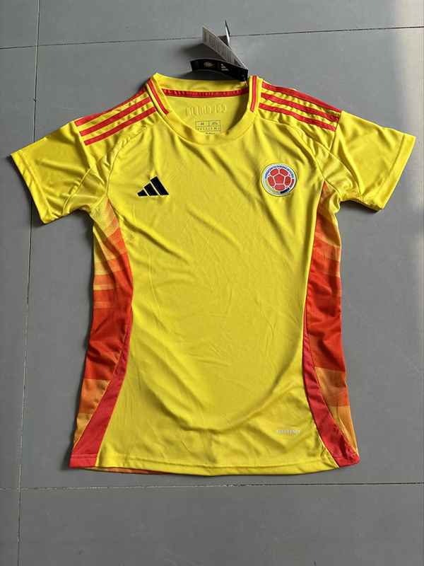 24-25 Season Colombia Home Yellow Color Female Football Shirt