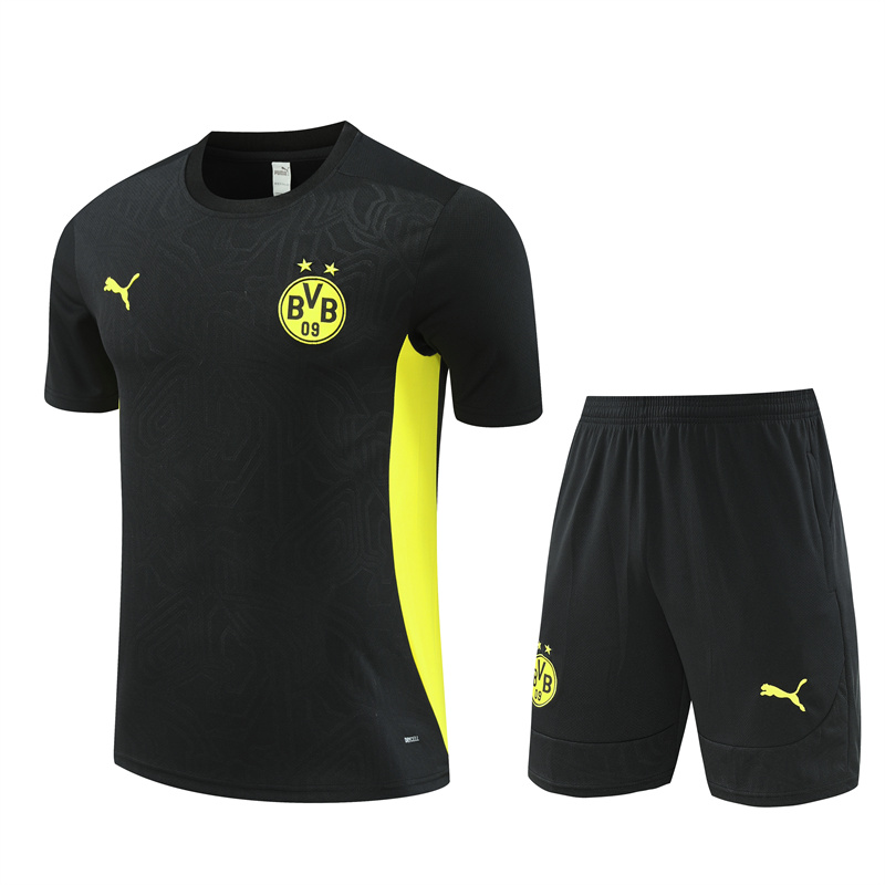 24-25 Season Dortmund Black Color Football Training Suit