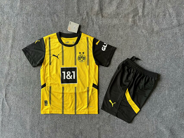 24-25 Season Dortmund Home Yellow Color Kids Football Kit