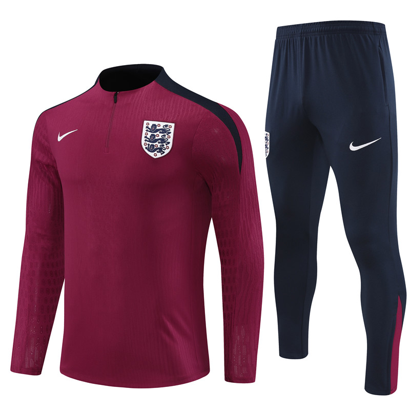 24-25 Season England Red Color Football Sweater Set