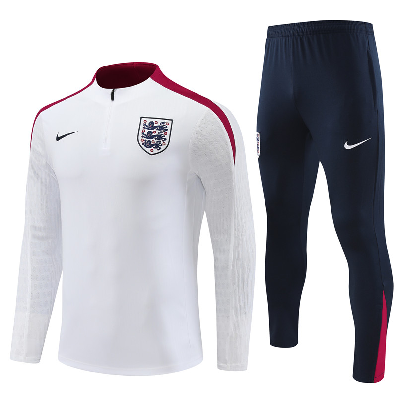 24-25 Season England White Color Football Sweater Set