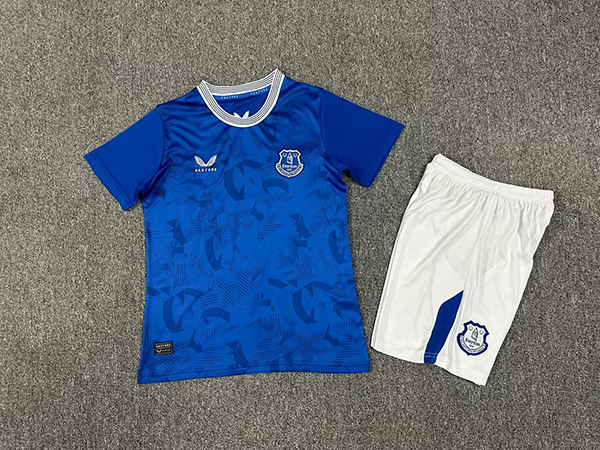 24-25 Season Everton Home Blue Color Kids Football Uniform