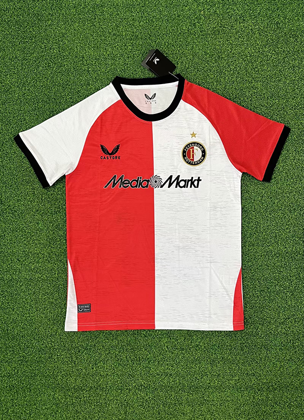 24-25 Season Feyenoord Home Red-White Color Football Jersey