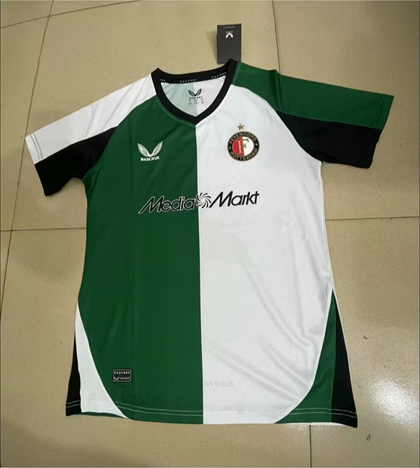 24-25 Season Feyenoord Third Green-White Color Football Jersey