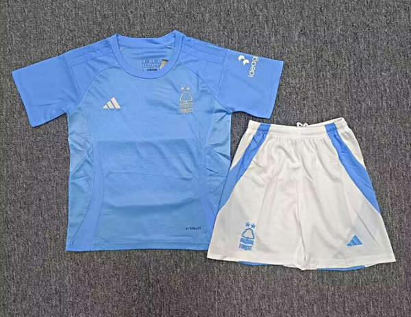 24-25 Season Nottingham Forest Third Blue Color Youth Kids Uniform