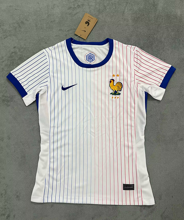 2024 Euro Cup France Away White Color Female Football Jersey