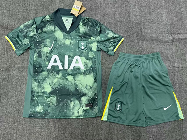 24-25 Season Hotspur Third Green Color Youth Kids Uniform