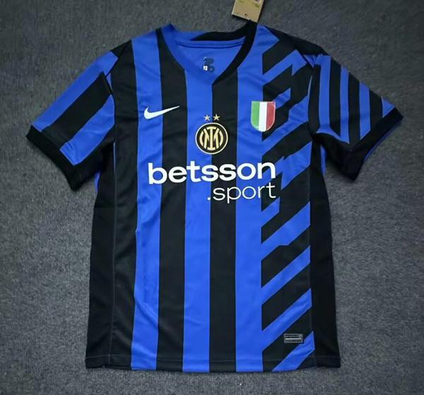 24-25 Season Inter Milan Home Blue-Black Color Football Jersey