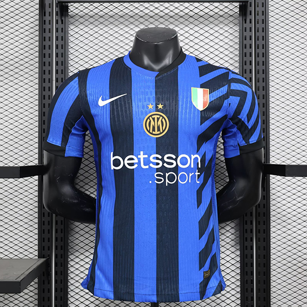 24-25 Season Inter Milan Home Blue-Black Color Football Jersey(Player Version)