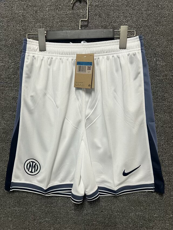 24-25 Season Inter Milan Away White Color Football Shorts