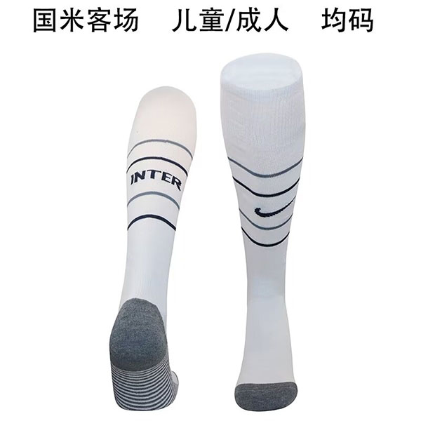 24-25 Season Inter Milan Away White Color Football Socks