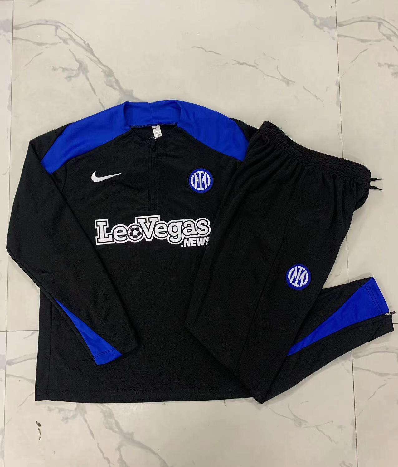 24-25 Season Inter Milan Black Color Football Sweater Set