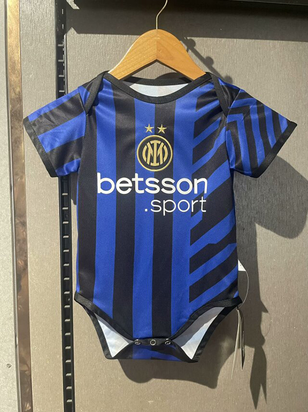 24-25 Season Inter Milan Home Blue-Black Color Baby Suit